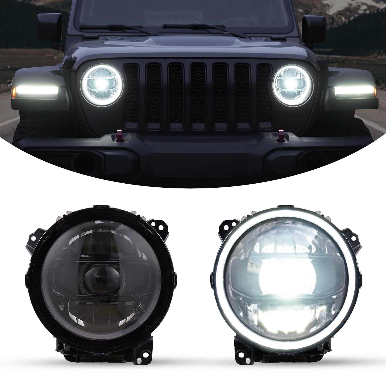 HL☺︎ Amazon.com: Zmoon 7 inch LED Headlight for Motorcycle with